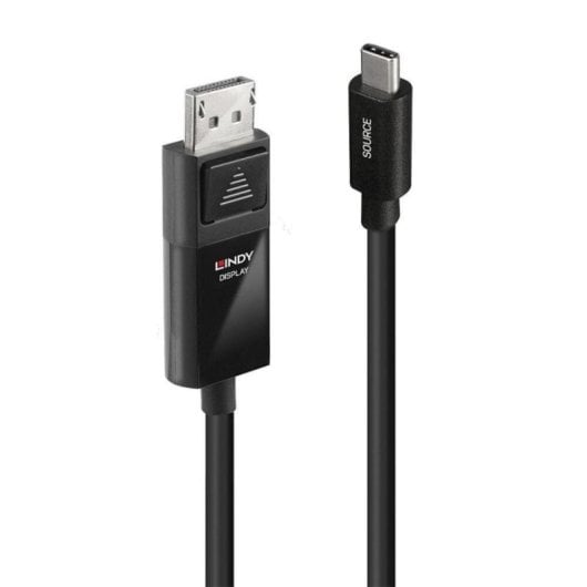 Cable Lindy 43341 USB-C a DisplayPort 1m HDR 8K 144Hz Macho/Macho Negro