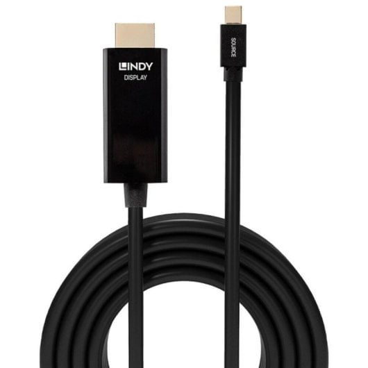 Cabo Mini DisplayPort Lindy 36928 3m HDMI Tipo A Macho Preto 4K 1080p