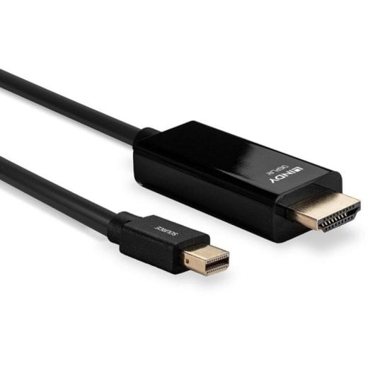 Cabo Mini DisplayPort Lindy 36928 3m HDMI Tipo A Macho Preto 4K 1080p