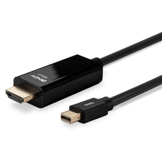 Cabo Mini DisplayPort Lindy 36928 3m HDMI Tipo A Macho Preto 4K 1080p