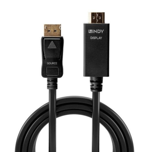 Cable DisplayPort a HDMI Lindy 36924 5m 4K Negro Macho a Macho Plug and Play