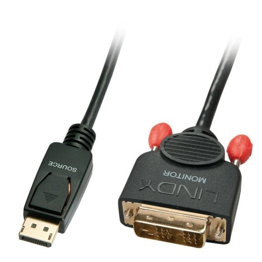 Adapterkabel DisplayPort DVI-D 0,5 m schwarz, männlich DisplayPort zu männlich DVI-D Adapterkabel DisplayPort DVI-D 0,5 m schwarz, männlich