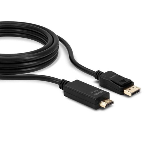 Cable DisplayPort Lindy 36922 2m DP a HDMI 4K 30Hz Macho-Macho Chapado en Oro Negro