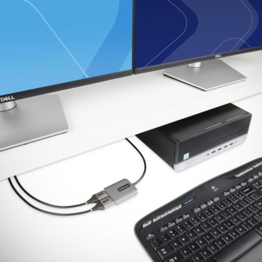 DisplayPort MST Hub StarTech Synaptic VMM5220 4K 60Hz USB Stromversorgung DisplayPort zu 2 x DVI Adapter