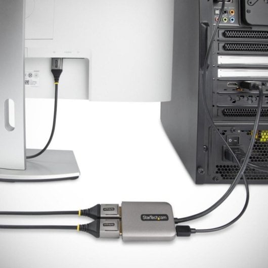 DisplayPort MST Hub StarTech Synaptic VMM5220 4K 60Hz USB Stromversorgung DisplayPort zu 2 x DVI Adapter