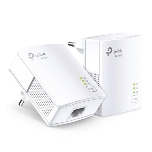 TP-Link TL-PA7017 Kit Adaptador Powerline 1000Mbps Tipo-F Plug and Play Set 2 Unidades