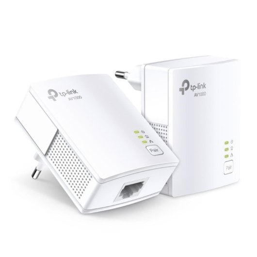 TP-Link TL-PA7017 Kit Adaptador Powerline 1000Mbps Tipo-F Plug and Play Set 2 Unidades