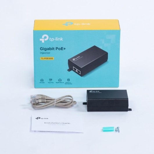 TP-Link TL-POE160S Injetor PoE 30W Gigabit Ethernet Montagem de Parede Preto