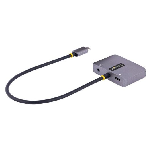 Adaptador USB-C Multipuerto StarTech HDMI VGA Audio 4K60Hz PD 100W Gris