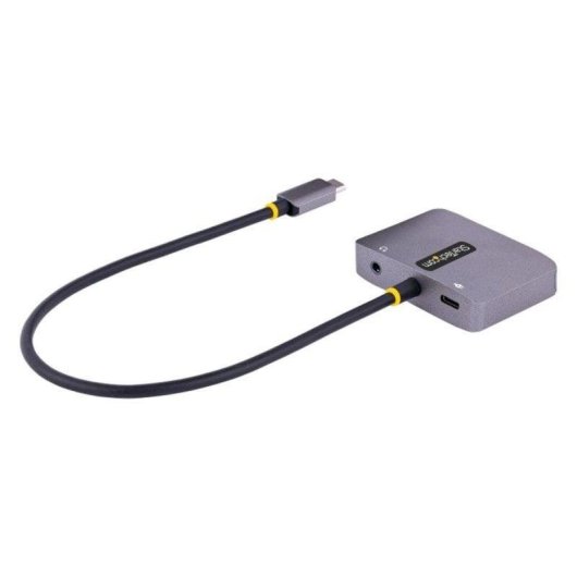 Adaptador USB-C Multipuerto StarTech HDMI VGA Audio 4K60Hz PD 100W Gris