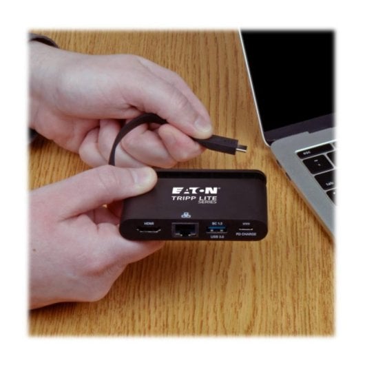 USB 3.1 Type-C Tripp Lite U444-T6N-H4GUBC 4K HDMI PD 100W USB-A GbE Adapter