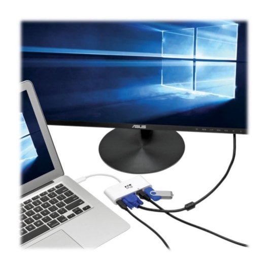 Adaptador Multipuerto USB-C Tripp Lite U444-06N-VGU-C VGA USB-A RJ45 PD 60W Blanco