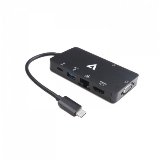 Adaptateur USB-C V7 V7UC-U3CRJ45HDVG-BLK HDMI 3840 x 2160 2 Ports USB 3.0