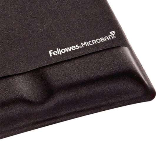Alfombrilla para ratón Fellowes 9181201 con reposamuñecas, espuma memoria, negro, ergonómica