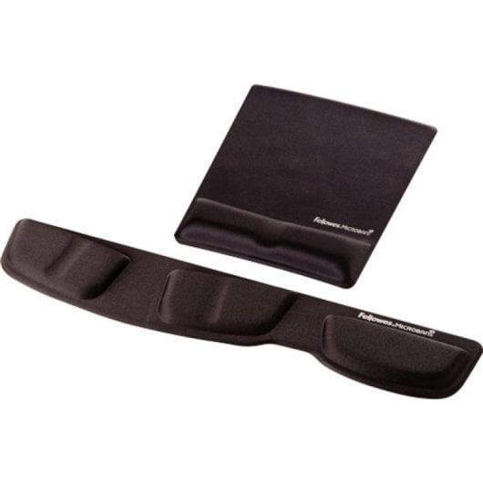 Alfombrilla para ratón Fellowes 9181201 con reposamuñecas, espuma memoria, negro, ergonómica