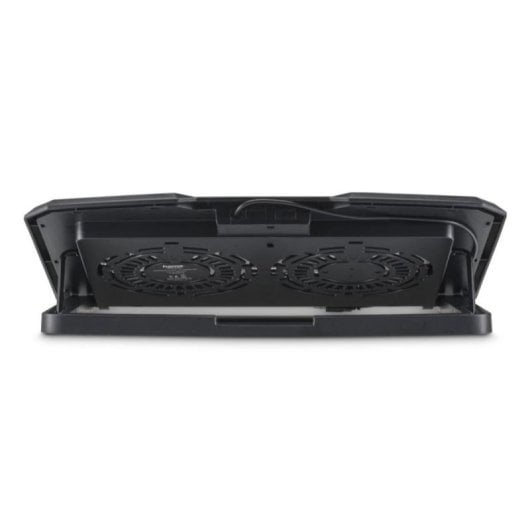 Soporte refrigerador portátil Hama Aluminium 15.6" 2 ventiladores, aluminio, LED azul