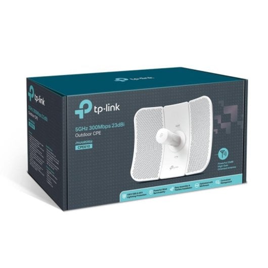 Antena TP-Link CPE610 5GHz 27dBi Direccional Exterior PoE IP65 Blanco