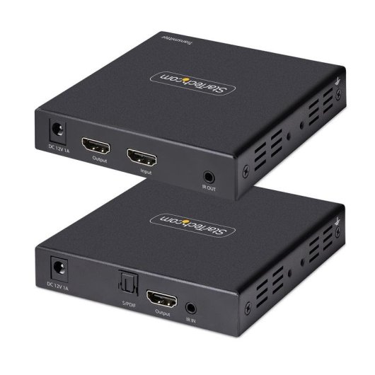 Extenseur HDMI StarTech 4K PoC HDR jusqu'à 70m Sortie Optique S/PDIF Kit Cat6