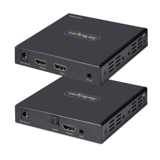 Extensor HDMI StarTech 4K PoC HDR hasta 70m Salida Óptica S/PDIF Kit Cat6