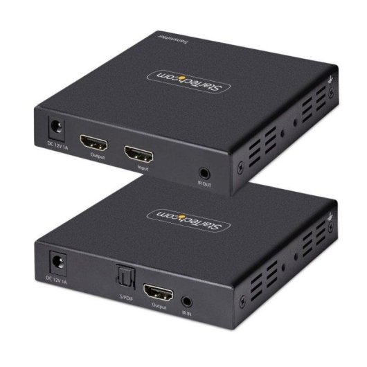 Extenseur HDMI StarTech 4K PoC HDR jusqu'à 70m Sortie Optique S/PDIF Kit Cat6