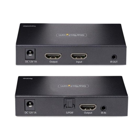 Extenseur HDMI StarTech 4K PoC HDR jusqu'à 70m Sortie Optique S/PDIF Kit Cat6