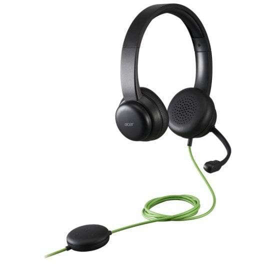 Auricular Acer GP.HDS11.01N Supraaural USB Micrófono Boom 2m Negro Profesional