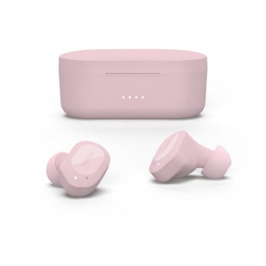 Belkin SOUNDFORM Play Auriculares TWS Bluetooth 5.2 IPX5 38H Cancelamento de Ruido Rosa