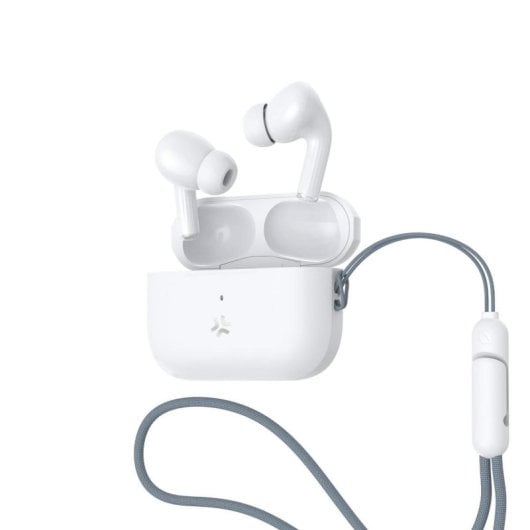 Celly HARMONY Auriculares Sem Fios com Cancelamento de Ruido ANC e USB-C Brancos