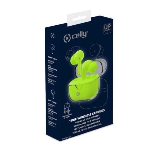 Auricule Celly CLEAR True Wireless Stereo Verde Binaural Bluetooth 5.3