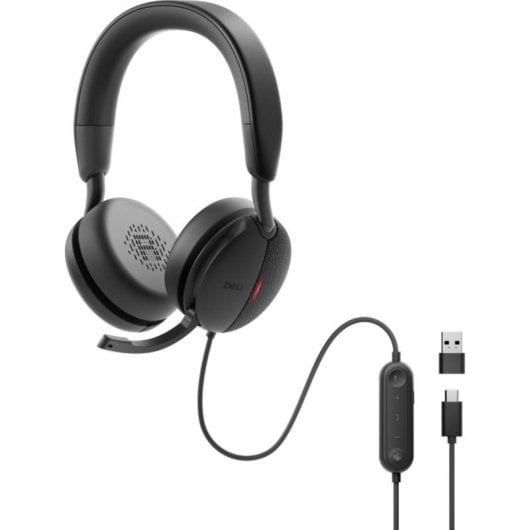 Auricular Dell WH5024 Cancelación Activa de Ruido IA USB-C Diadema 20-20000Hz 189g Negro