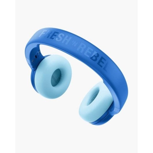 Auriculares Fresh 'n Rebel 228262 Inalámbricos Bluetooth Plegables Niños 48h Wavey Water Azul Cian