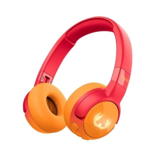 Auricular Fresh 'n Rebel Code Junior Wireless Bluetooth Supraaural Plegable Funny Fox Kids 48h Naranja Rojo