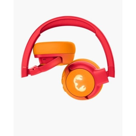 Auricular Fresh 'n Rebel Code Junior Wireless Bluetooth Supraaural Plegable Funny Fox Kids 48h Naranja Rojo