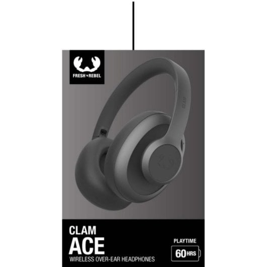 Fresh 'n Rebel Clam Ace Auscultadores Sem Fios Bluetooth 5.2 com Cancelamento Ativo e 60h Cinzentos
