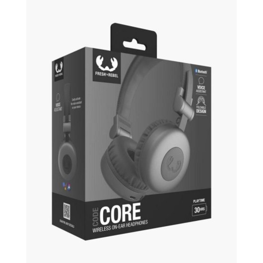 Auricular Fresh 'n Rebel Code Core plegable inalámbrico Bluetooth micrófono 30h Gris
