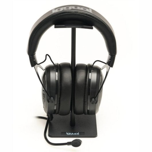 Auricular iggual Dual Tech Pro Music Circumaural Alámbrico Micrófono Extraíble Soporte SA22 Negro
