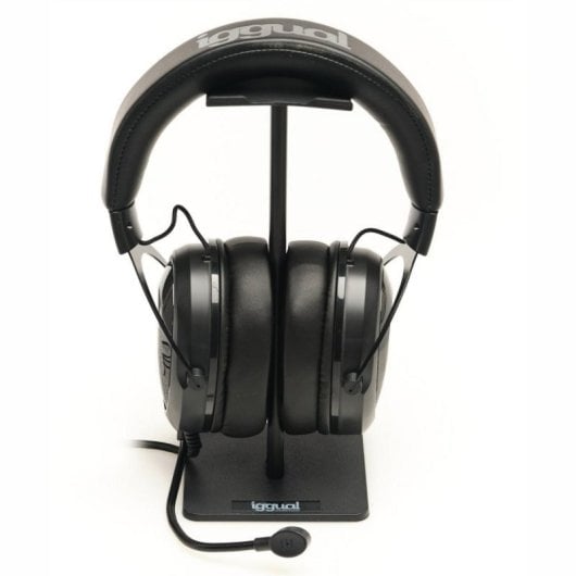 Auricular iggual Dual Tech Pro Music Circumaural Alámbrico Micrófono Extraíble Soporte SA22 Negro