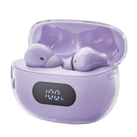 Auricular True Wireless Intenso T313AE ANC Bluetooth 5.4 Estuche Carga USB-C Púrpura