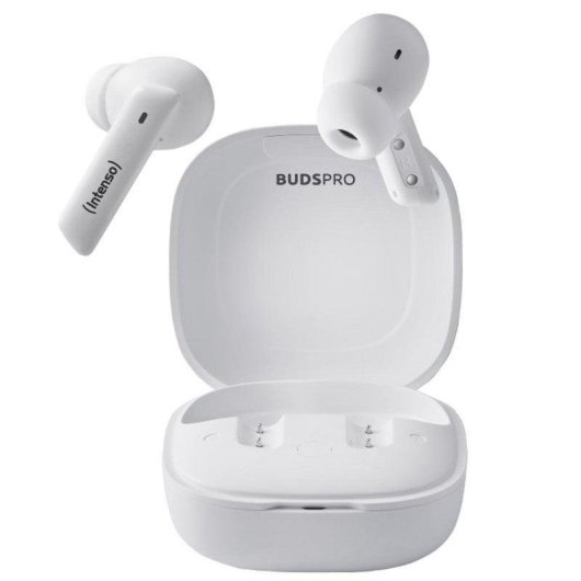 Auriculares Intenso T502HAE True Wireless Bluetooth 5.3 ANC Branco 35h IPX4 USB-C