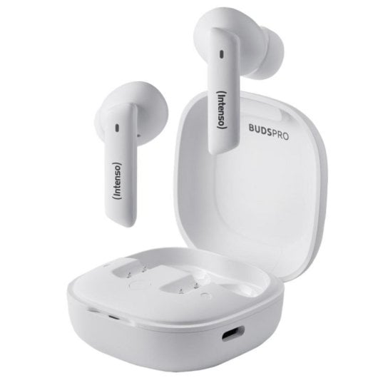 Auricular Intenso T502HAE True Wireless ANC Bluetooth 5.3 Blanco 35h IPX4 USB-C