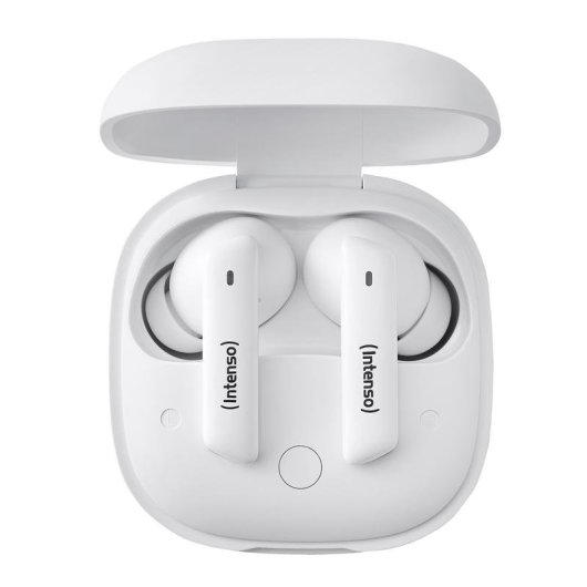 Auriculares Intenso T502HAE True Wireless Bluetooth 5.3 ANC Branco 35h IPX4 USB-C