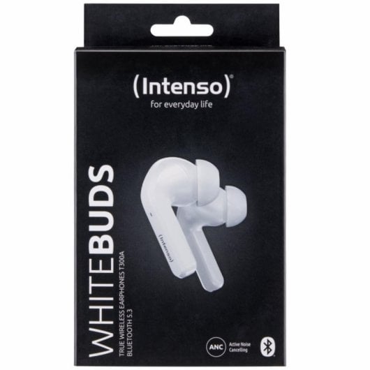 Auricular Intenso White Buds T302A Bluetooth 5.3 ANC 4 Modos True Wireless Blanco