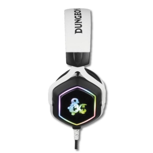 Konix 82381120335 Headset Gaming RGB USB com Microfone Extraível Preto/Branco
