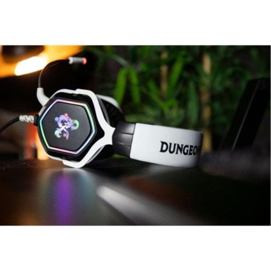 Konix 82381120335 Headset Gaming RGB USB com Microfone Extraível Preto/Branco