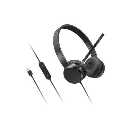 Lenovo 4XD1K18260 Headset Supra-aural USB-A com Microfone Boom e Cabo 1,8m Preto