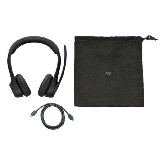 Logitech Zone 305 kabellose Bluetooth Kopfhörer mit klappbarem Mikrofon und 20h Akku schwarz