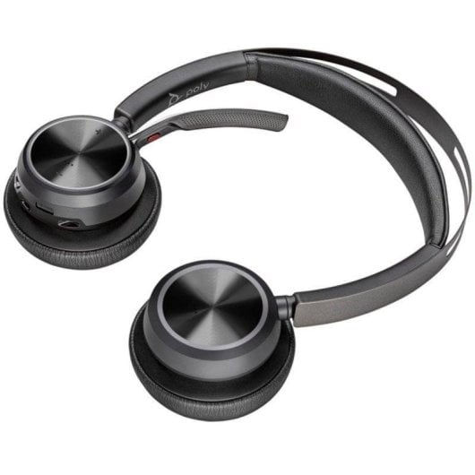Auriculares Poly Voyager Focus 2 sem fios Bluetooth USB-C/A com Cancelamento de Ruído Preto