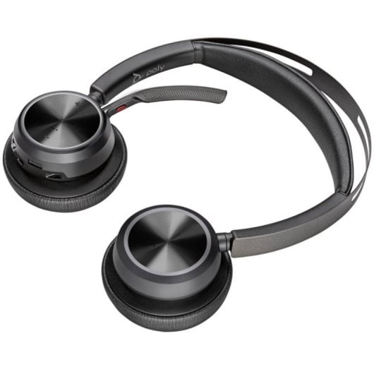 Poly Voyager Focus 2 Headset Bluetooth e USB-C/A com Base de Carga Preto
