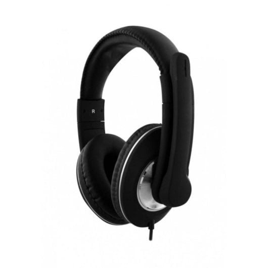 Auricular T'nB HS-500 USB Circumaural Binaural con Micrófono Integrado Control Volumen/Mutear 2m 215g Negro