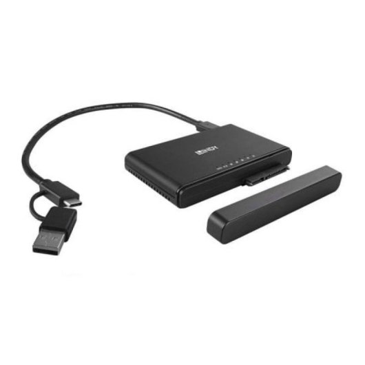 Caja externa SSD Lindy 43359 M.2 SATA USB 3.2 Gen 2 Type-C Negro Aluminio